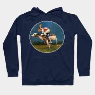 Whippet Racer Oval Design Hoodie